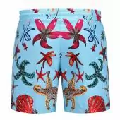 versace collection medusa shorts twill de soie imprimee blue